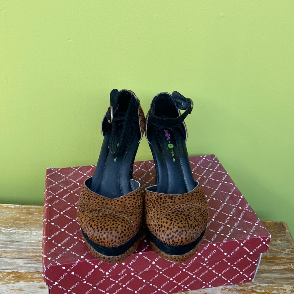 Piperlime Leopard Print Wedges - image 1